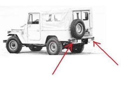 Toyota Land Cruiser BJ40 - Vidro farolim tras