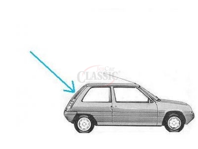 Renault Super 5 - Canto de acabamento tras direito (CINZA)