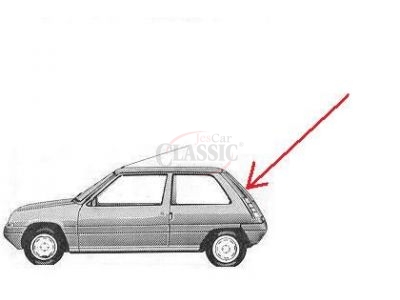 Renault Super 5 - Canto de acabamento tras esquerdo (CINZA)