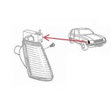 Peugeot 205 - Afinador e suporte farol direito