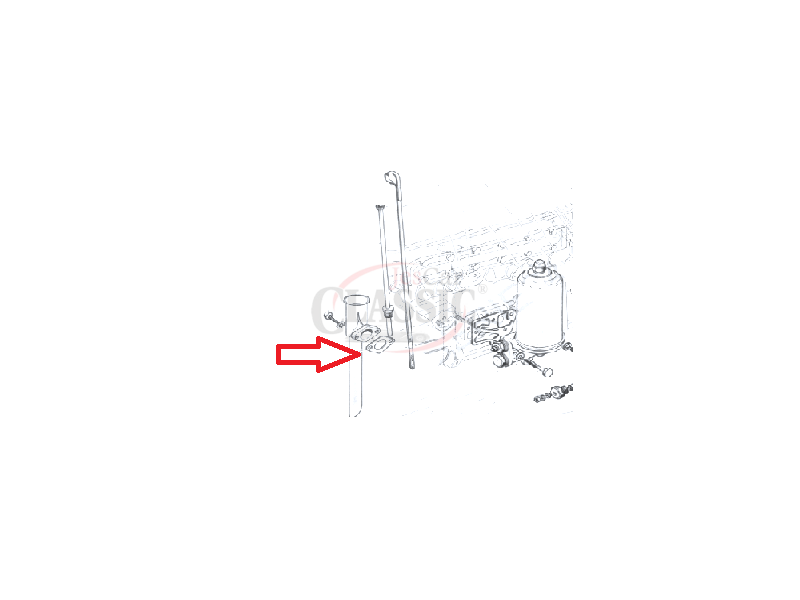 Peugeot 403 - Junta do tubo vareta nível óleo