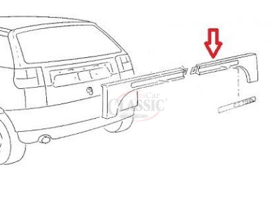 Seat Ibiza 6K1 - Friso da tampa mala direito