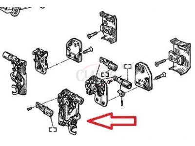 Renault Trafic I - Mecanismo de fechadura porta frente esquerda