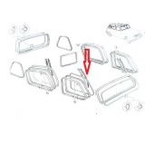 Renault 4 - Calha de borracha com raspador vidro porta frente direita