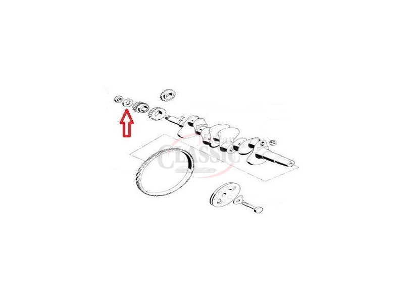 Peugeot 104 / Peugeot 204 / Peugeot 304 - Freio de travamento da ponta cambota