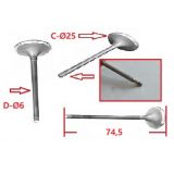 Renault 4CV / Renault Dauphine - Válvula de escape (25x6x74,5)