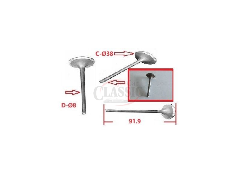 VW Golf I - Válvula de admissão (Ø38x8x91.9)