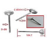 Aplicação Desconhecida - Válvula de admissão / Escape (Ø34x8x104.7)