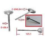 Austin 16 / Morris Oxford - Válvula de admissão (Ø40.8x8.4x125.1)