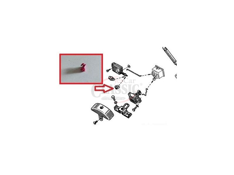 Renault Clio I / Renault Megane - Mola do actuador / Pistola fecho central mala (para tirante)