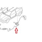 VW Corrado - Tubo de ligação do actuador / Pistola do fecho central (Cotovelo)