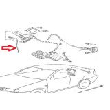 Seat Cordoba / VW Polo Classic - Cordão do actuador / Pistola do fecho central tampa deposito