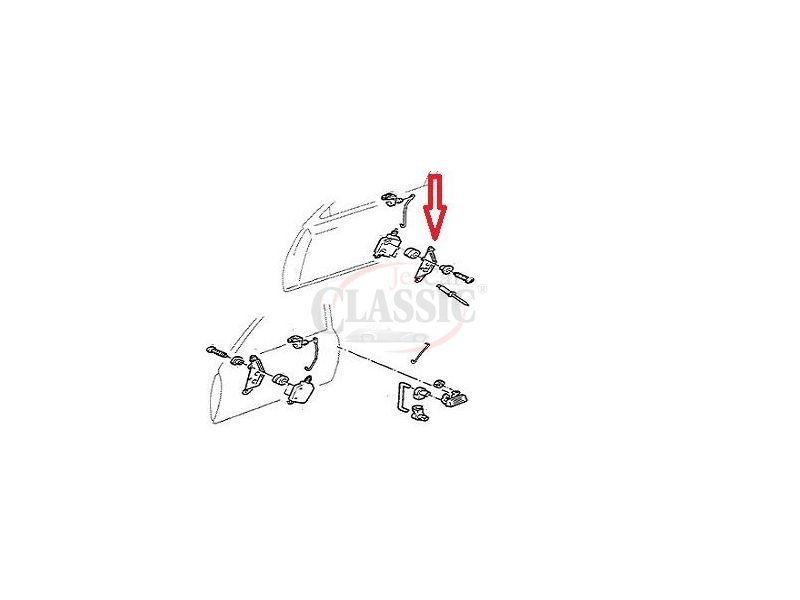 Opel Corsa A - Suporte de fixação do actuador / Pistola do fecho central frente direita