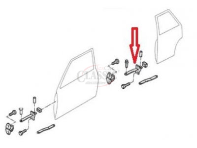 Opel Corsa A - limitador / Esticador da porta tras direita / esquerda