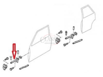 Opel Corsa A - Limitador / Esticador da porta frente direito / esquerdo