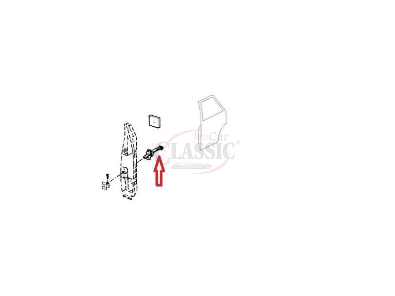 Opel Astra F - Limitador / Esticador porta tras direita / esquerda