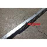 VW Carocha 55-64 - Calha metálica cromada guia da vidro porta frente direita (prumo)