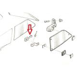 Renault Super 5 - Mola de fixação da tampa da dobradiça do vidro lateral (móvel)