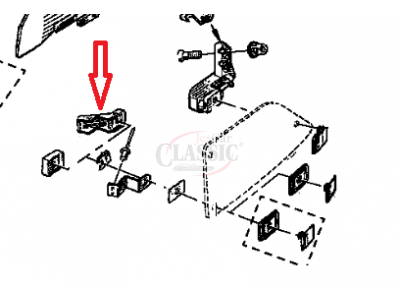 Renault Super 5 - Tampa de acabamento da dobradiça do vidro lateral (móvel)
