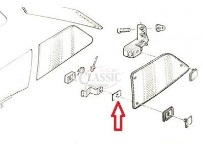 Renault Super 5 - Junta de borracha da dobradiça do vidro lateral (móvel)