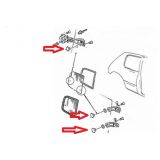 Citroen / Peugeot - Porca de fixação do vidro lateral (móvel) (CINZA)