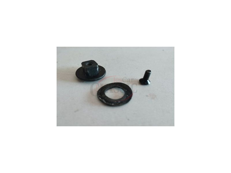 Citroen AX / Peugeot 205 - Conjunto de porca fixação/parafuso/junta do vidro lateral (móvel) (PRETO)