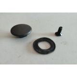 Citroen AX / Peugeot 205 - Conjunto de porca fixação/parafuso/junta do vidro lateral (móvel) (PRETO)