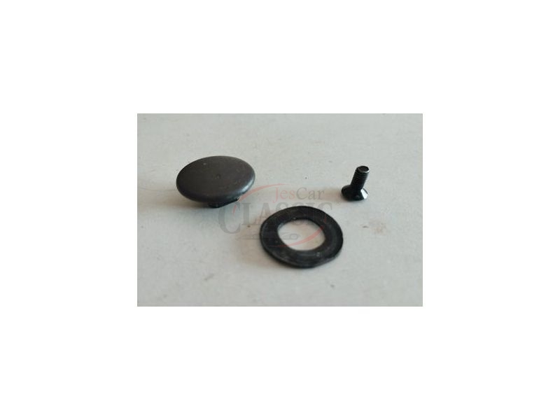 Citroen AX / Peugeot 205 - Conjunto de porca fixação/parafuso/junta do vidro lateral (móvel) (PRETO)