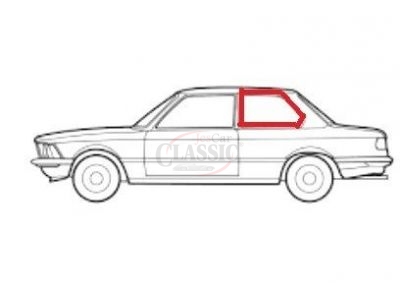 BMW Serie 3 E21 - Borracha do vidro lateral esquerdo (Modelo fixo)
