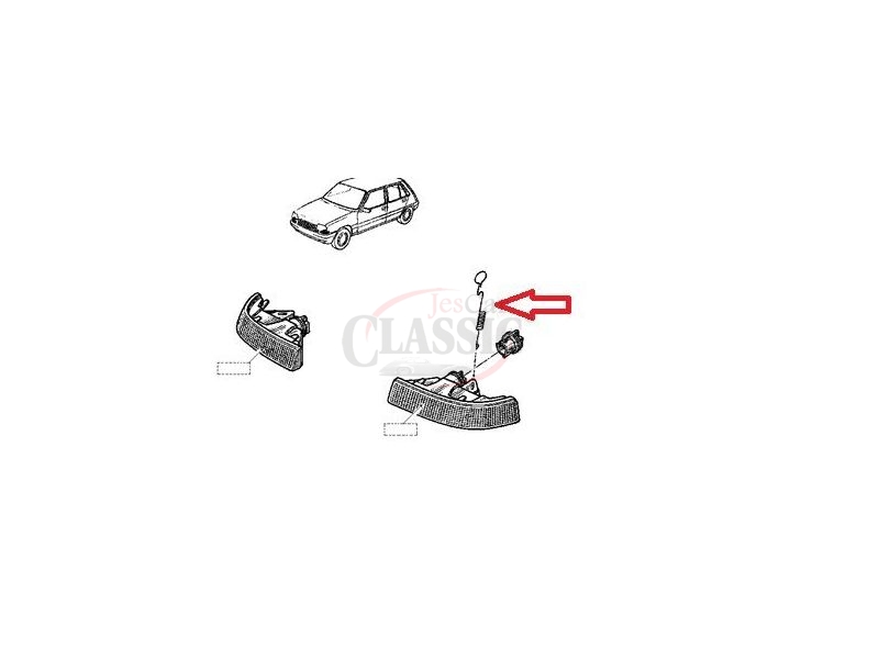 Renault Super 5 - Mola de fixação farolim frente (175mm)