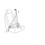 Skoda Octavia I - Cinto de segurança frente esquerdo (sem enrolador) (3 - Pontos fixação)