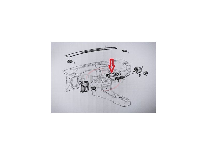 Opel Astra G - Conduta ar central de ventilação habitáculo