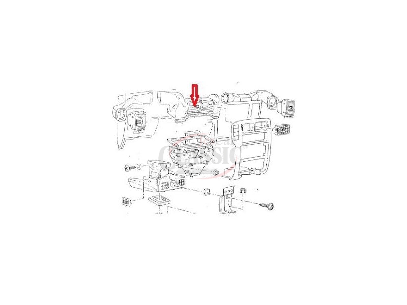 Seat Ibiza II 6K1 / VW Polo III 6N - Regulador da saída ar da conduta ventilação esquerda
