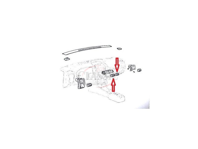 Opel Astra G / Opel Zafira A - Difusor de ventilação habitáculo central
