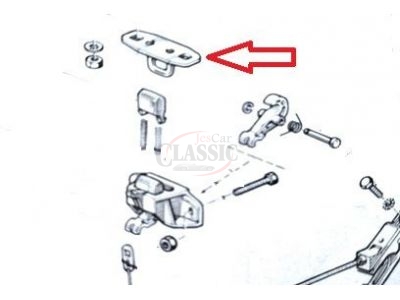 Renault 5 - Batente guia do fecho tampa mala
