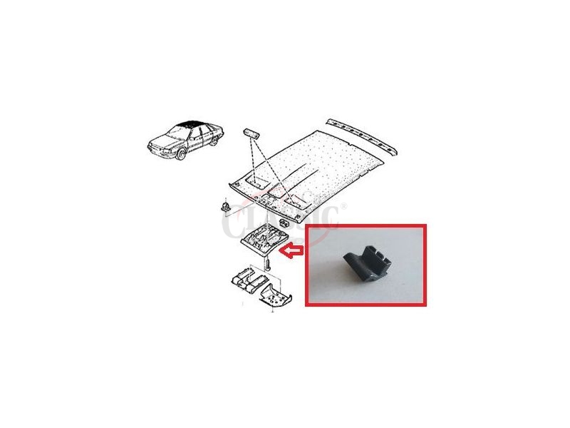 Renault 21 I - Mola de fixação da base do plafonnier