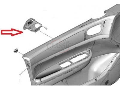 Peugeot 307 - Suporte de fixação porta frente do puxador porta interior