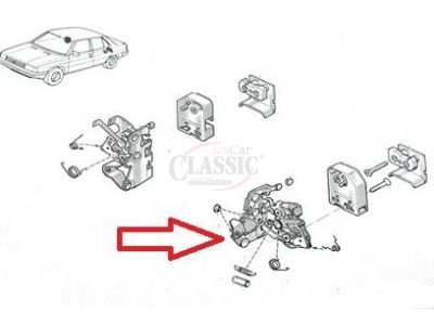 Renault 9 - Mecanismo de fechadura porta traseira esquerda