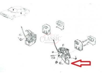 Renault 9 - Mecanismo de fechadura porta frente esquerda
