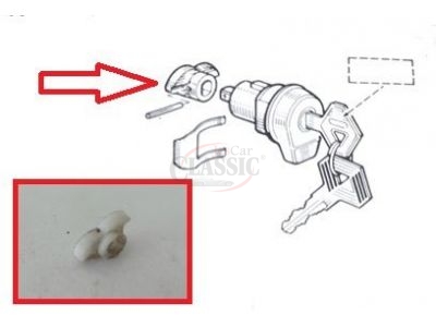 Renault 9 / Renault 18 - Mola plástica do cilindro fechadura tampa mala