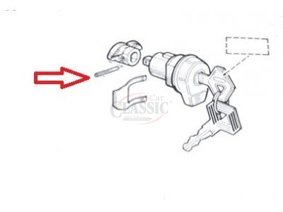 Renault 9 / Renault 11 / Renault 21 / Renault Trafic I - Freio fixação para cilindro fechadura