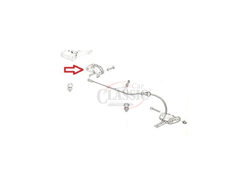 Renault Super 5 - Mecanismo de fecho capot motor