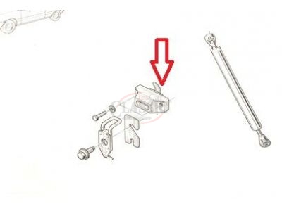 Renault Super 5 - Mecanismo de fechadura da tampa mala