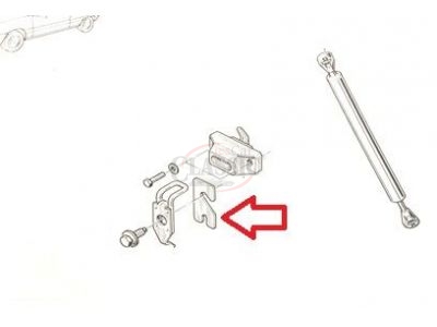 Renault Super 5 - Calço de afinação do guia batente fechadura mala