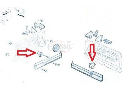 Renault Super 5 - Suporte da consola porta objetos  porta