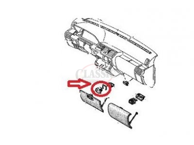Renault Clio I - Manipulo de abertura porta luvas