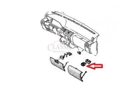 Renault Clio I - Fecho da tampa de porta luvas