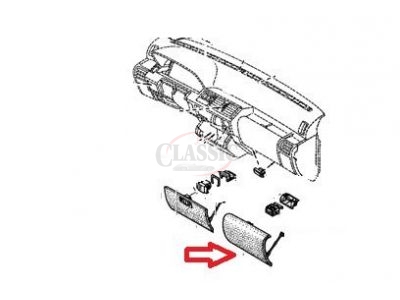 Renault Clio I - Tampa de porta luvas