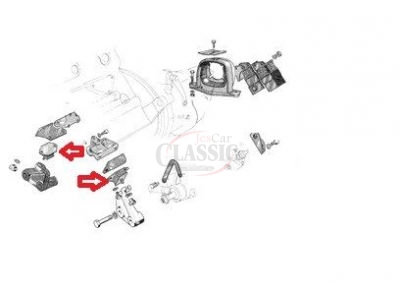 Peugeot 403 / Peugeot 404 - Apoio de motor