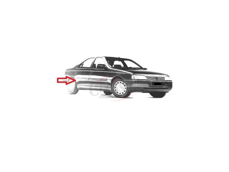 Peugeot 405 - Friso embelezador da ilharga traseira direita (Largura 100)